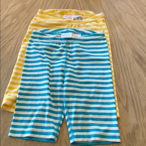 Girls Hanna Anderson cotton strip short set of 2
